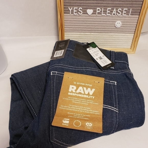 G-Star Raw 1 Triple A Straight Leg Button Fly Jeans NWT 31 x 30 - Picture 2 of 10